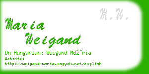 maria weigand business card